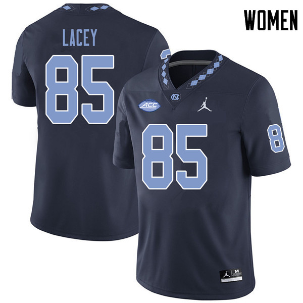 Jordan Brand Women #85 Bob Lacey North Carolina Tar Heels College Football Jerseys Sale-Navy